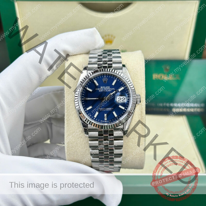 ĐỒNG HỒ ROLEX DATEJUST 126234 MẶT XANH DƯƠNG CỌC DẠ QUANG DÂY JUBILEE REPLICA
