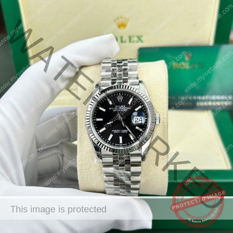ROLEX DATEJUST 126234 BLACK LUMINOUS INDEX DIAL JUBILEE BRACELET BEST REPLICA