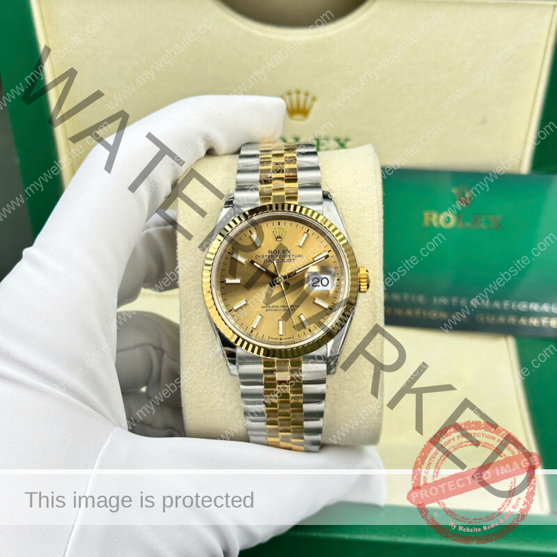 ROLEX DATEJUST 126233-0015 CHAMPAGNE LUMINOUS DIAL YELLOW GOLD JUBILEE SUPER CLONE