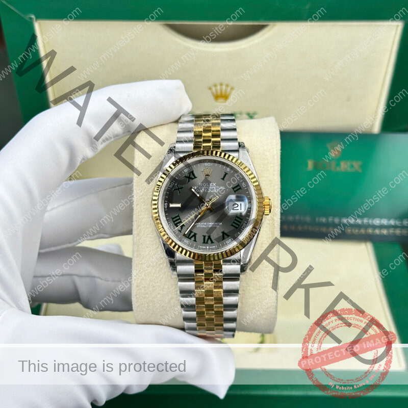 ROLEX DATEJUST 126233-0035 WIMBLEDON SLATE DIAL YELLOW GOLD JUBILEE SUPER CLONE