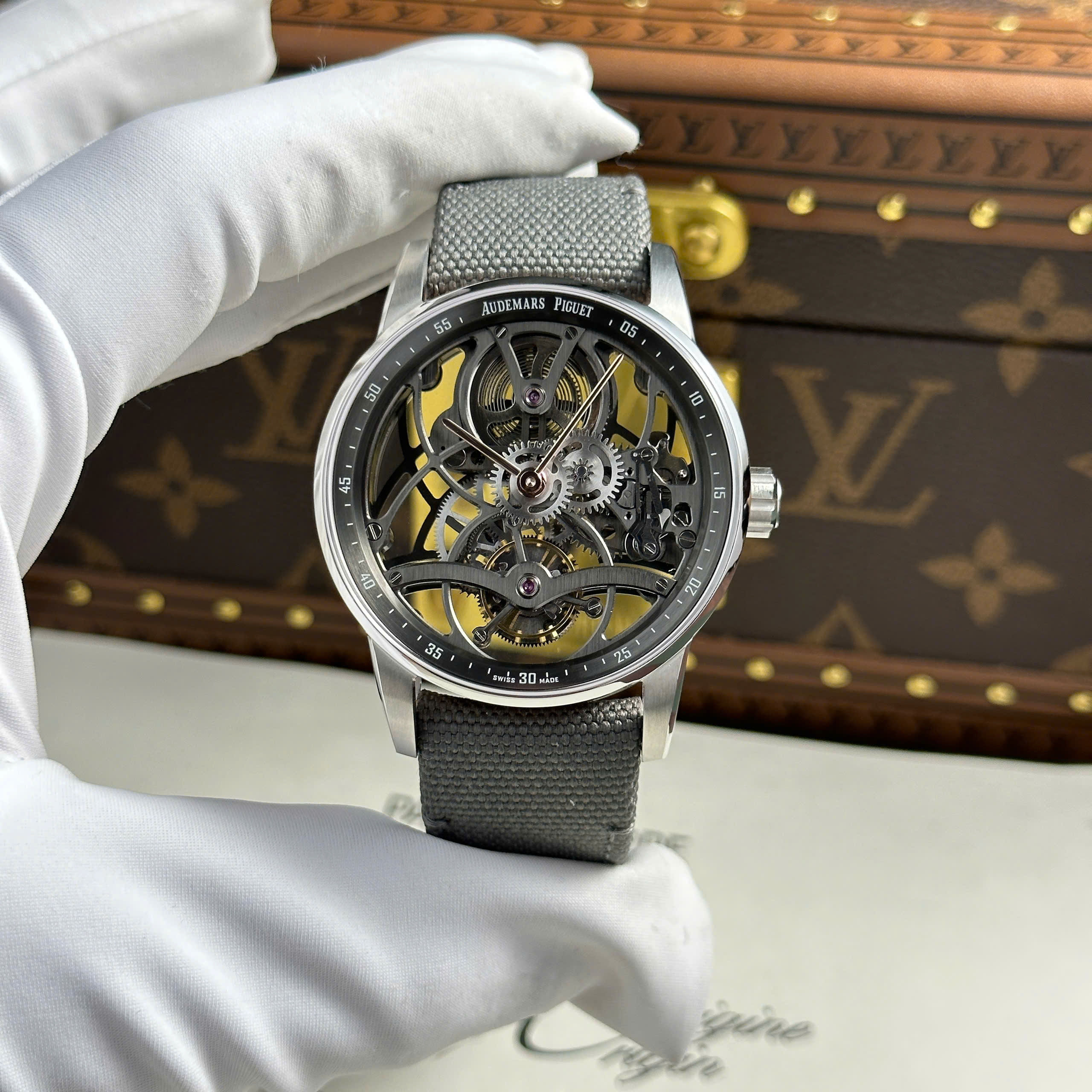 Audemars Piguet Code 11.59 Ref.26600 Tourbillon Openworked, Grey Lacquered Inner Bezel Dial 41mm 1:1 BEST REPLICA